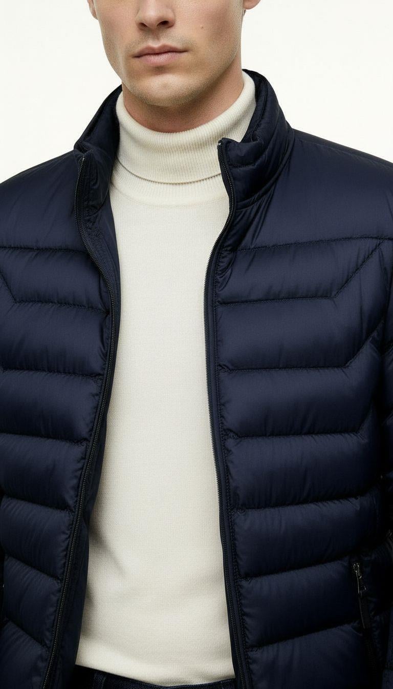 Erkek Kapitone Şişme Mont – Lacivert