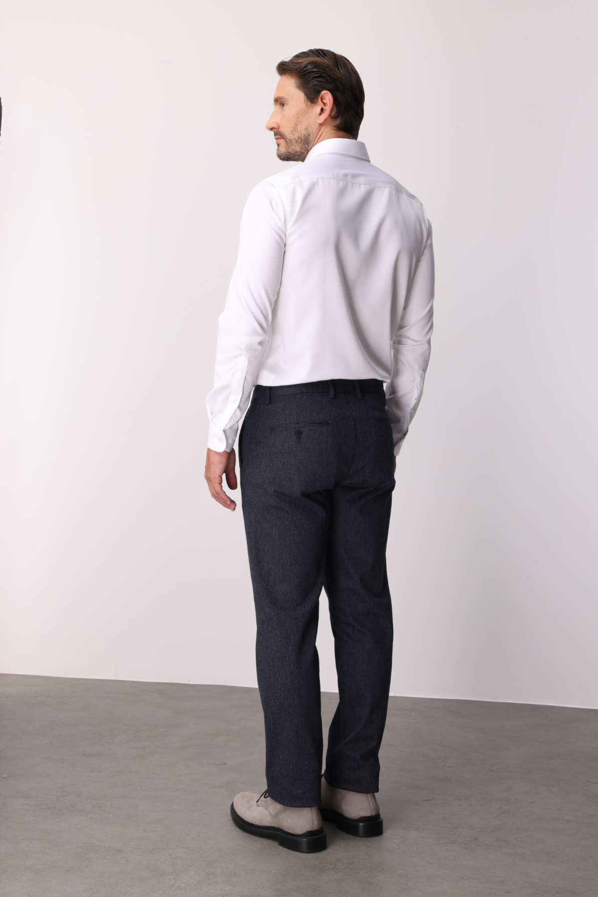 Erkek Lacivert Pamuklu Regular Fit Pantolon – Rahat Kalıp Günlük
