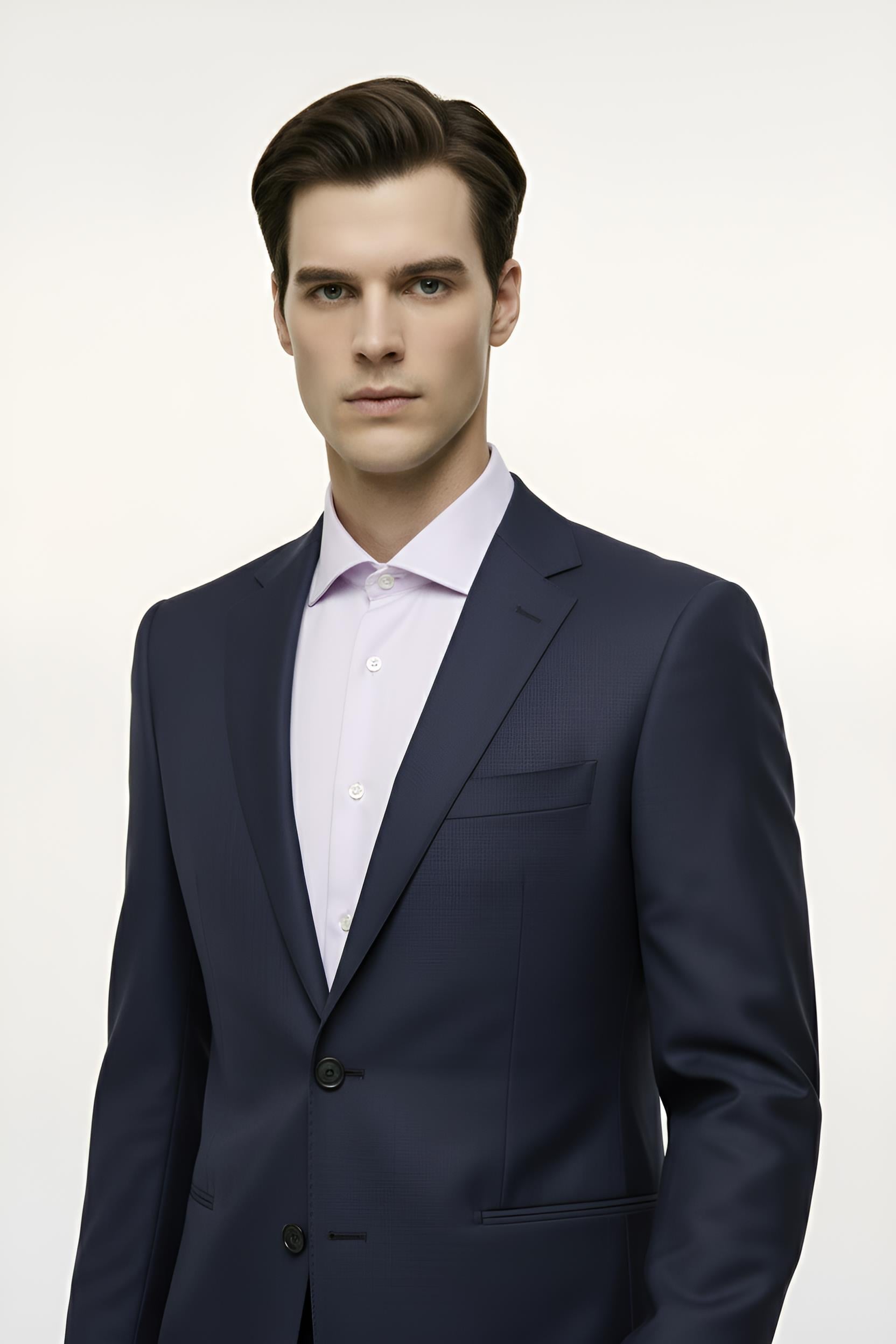 Erkek Lacivert Regularfit / Rahat Kalıp  Takım Elbise