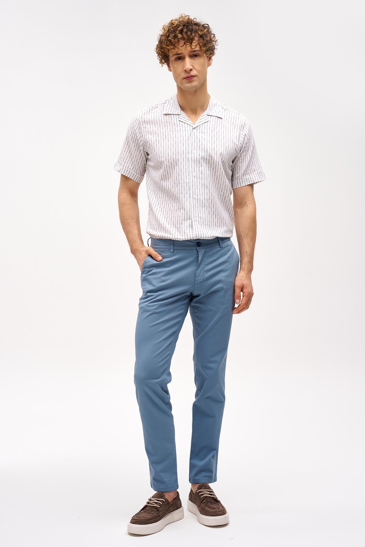 Erkek Mavi Dynamic Fit  Pantolon