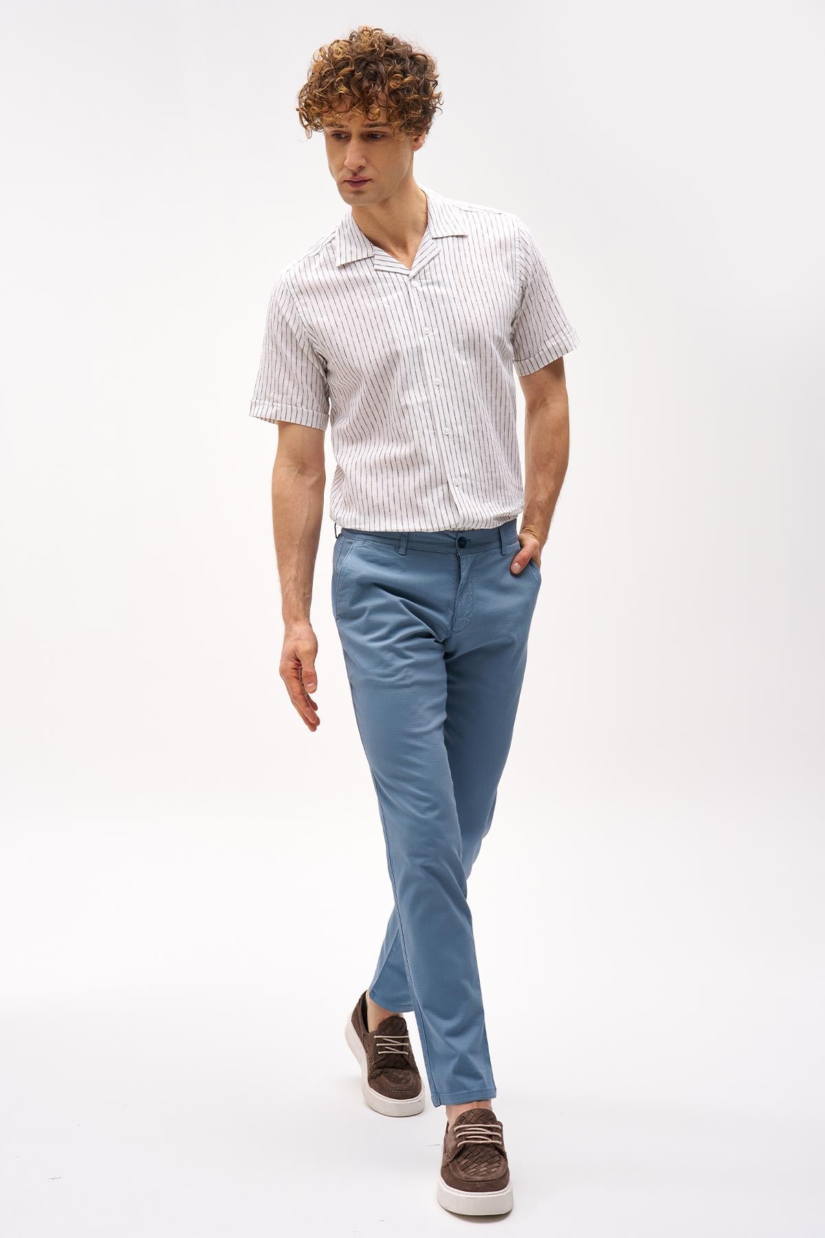 Erkek Mavi Dynamic Fit  Pantolon