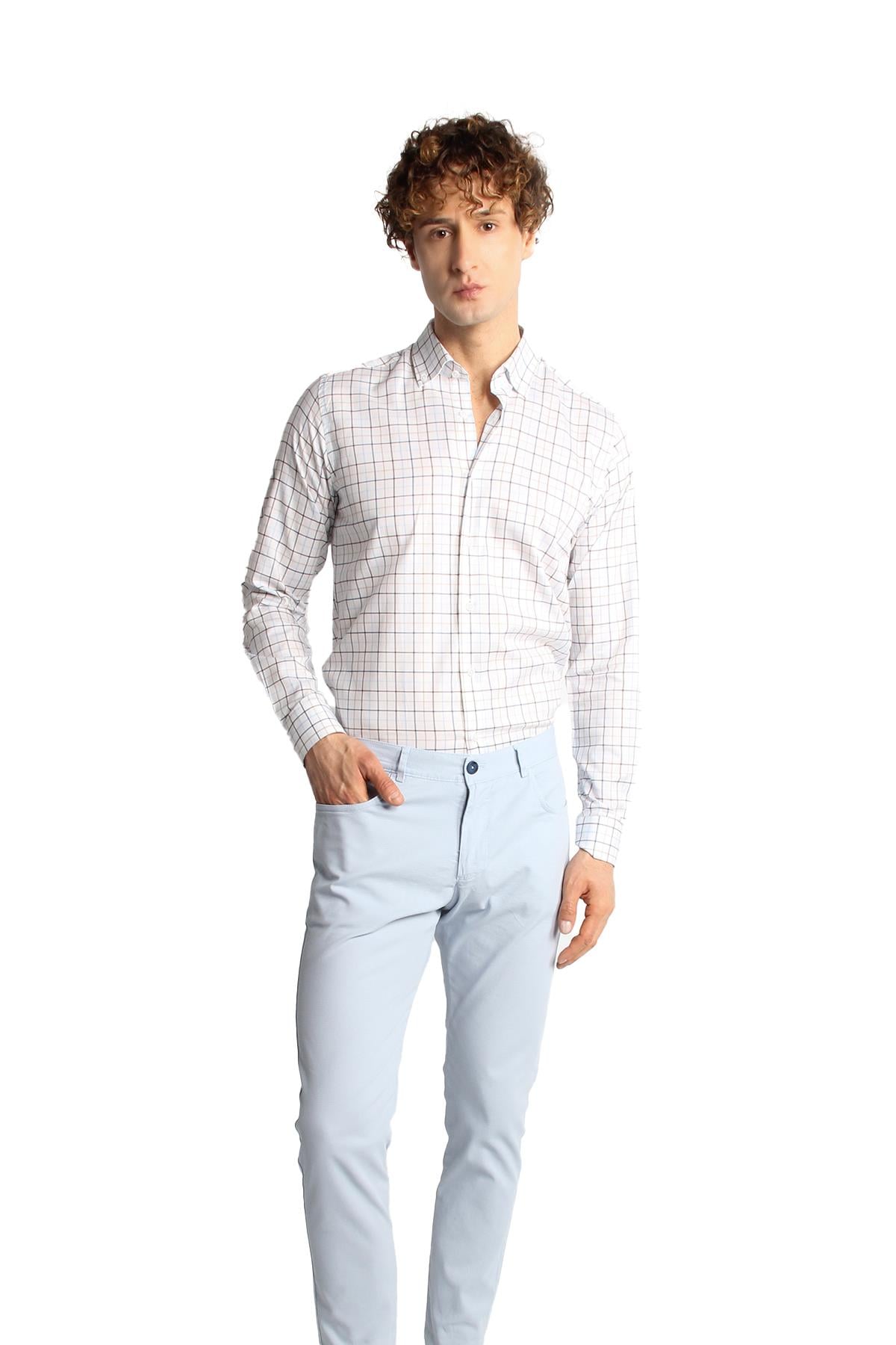 Erkek Mavi Slim Fit / Dar Kalıp  Pantolon