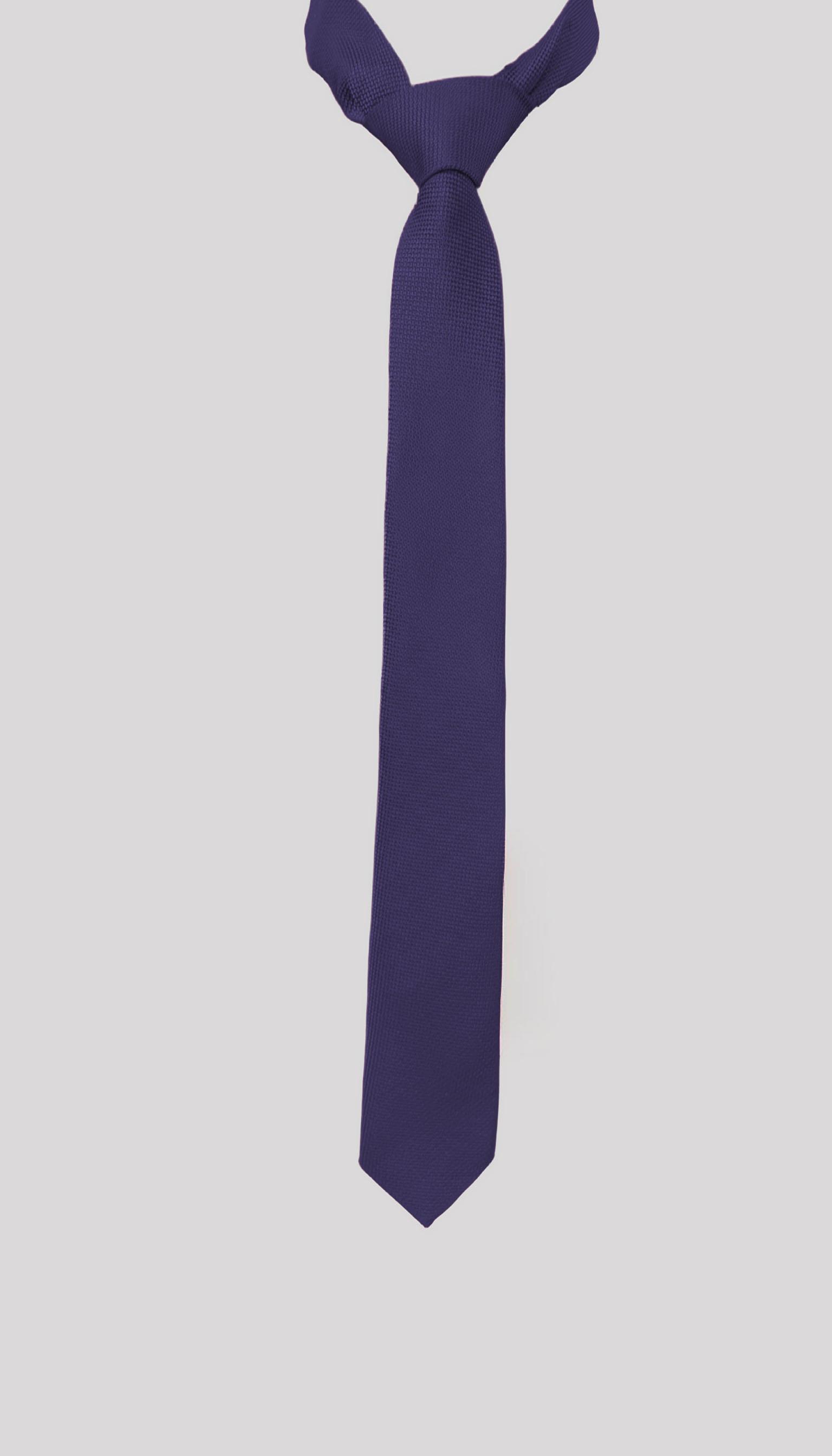 Mor Dokulu Klasik Erkek Kravat