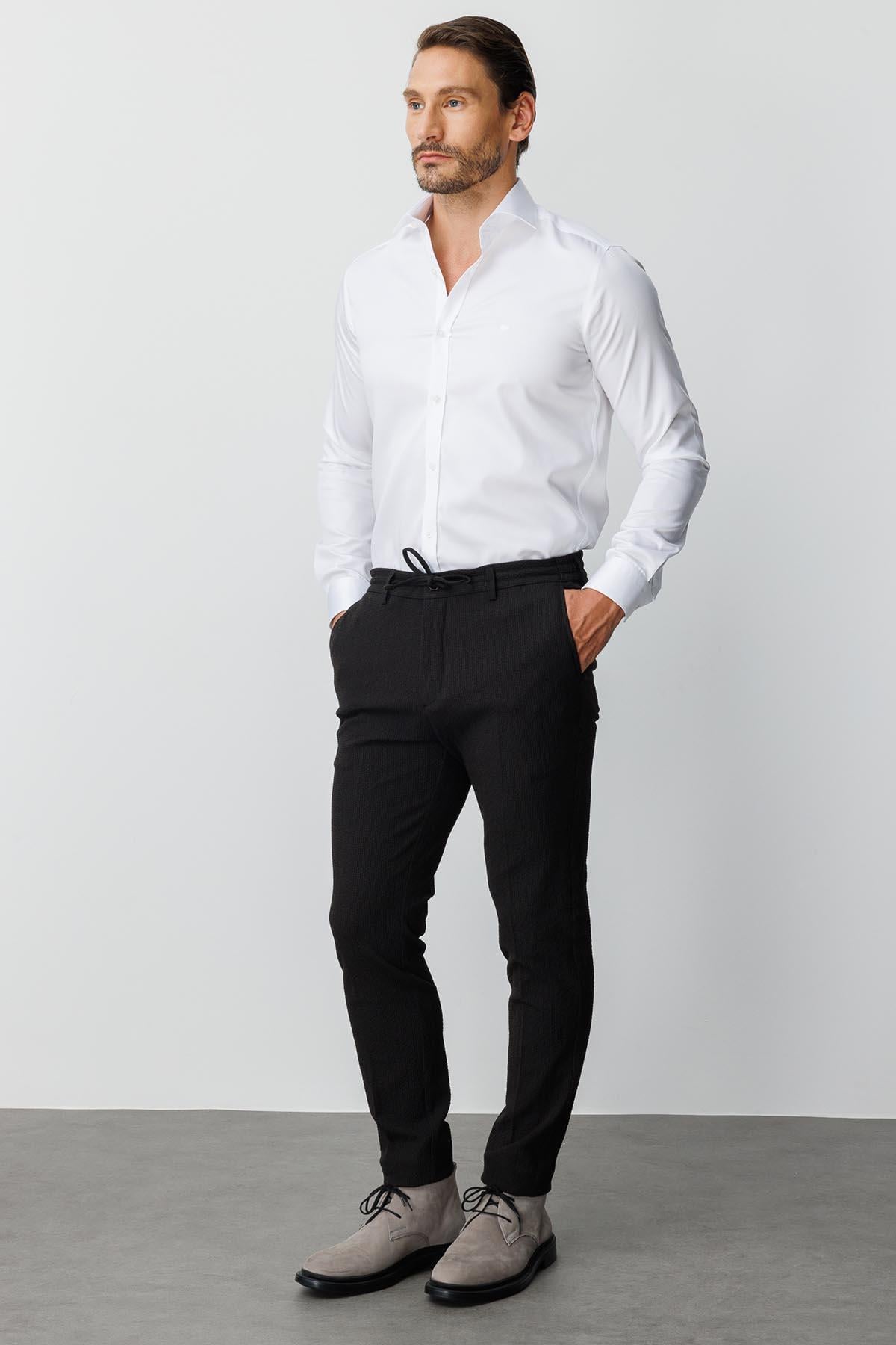 Erkek Siyah Dynamic Fit  Pantolon