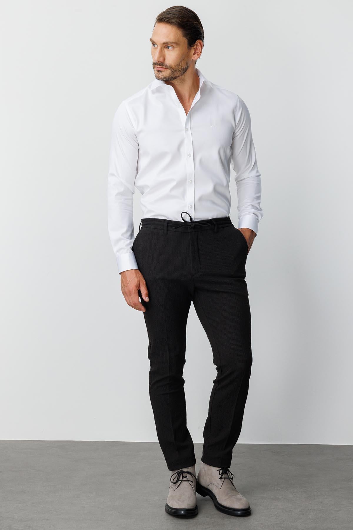 Erkek Siyah Dynamic Fit  Pantolon