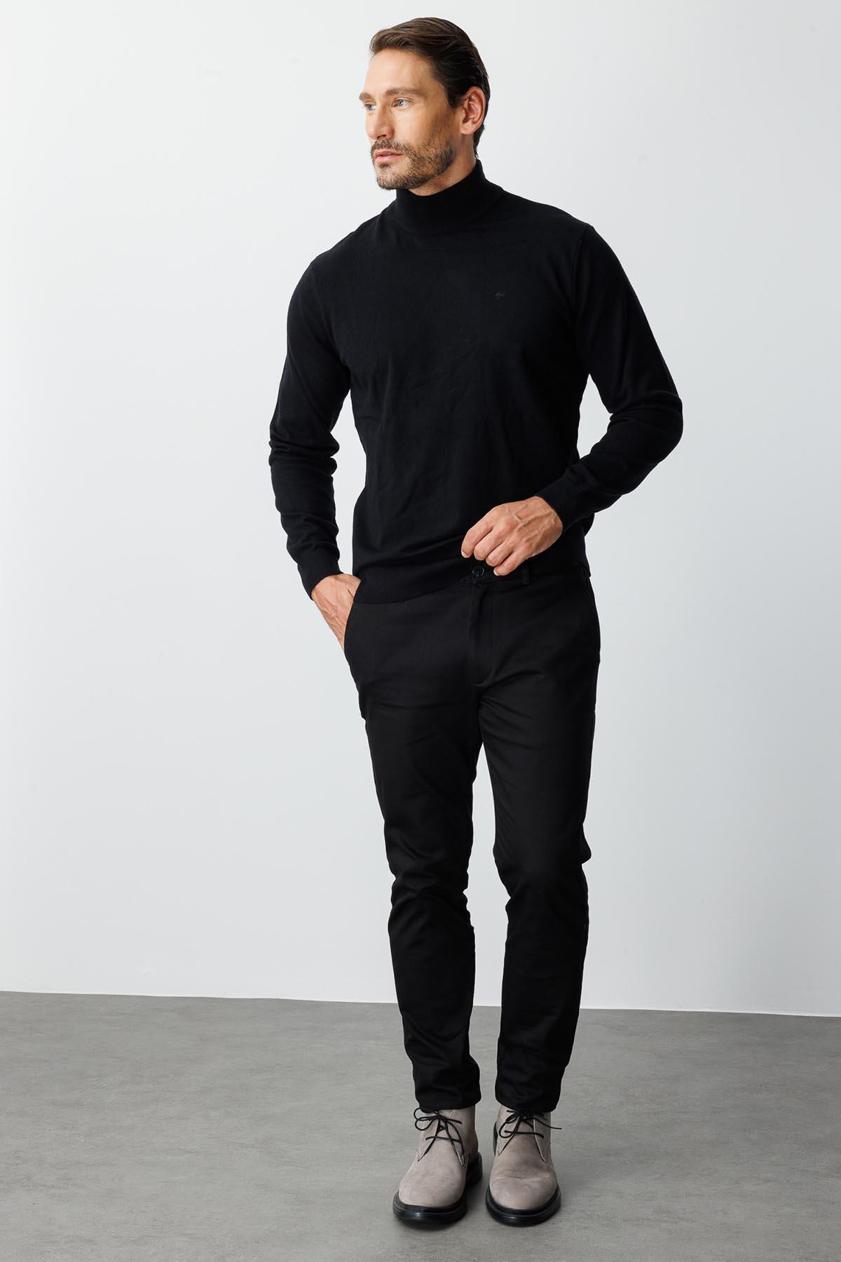 Erkek Siyah Dynamic Fit  Pantolon