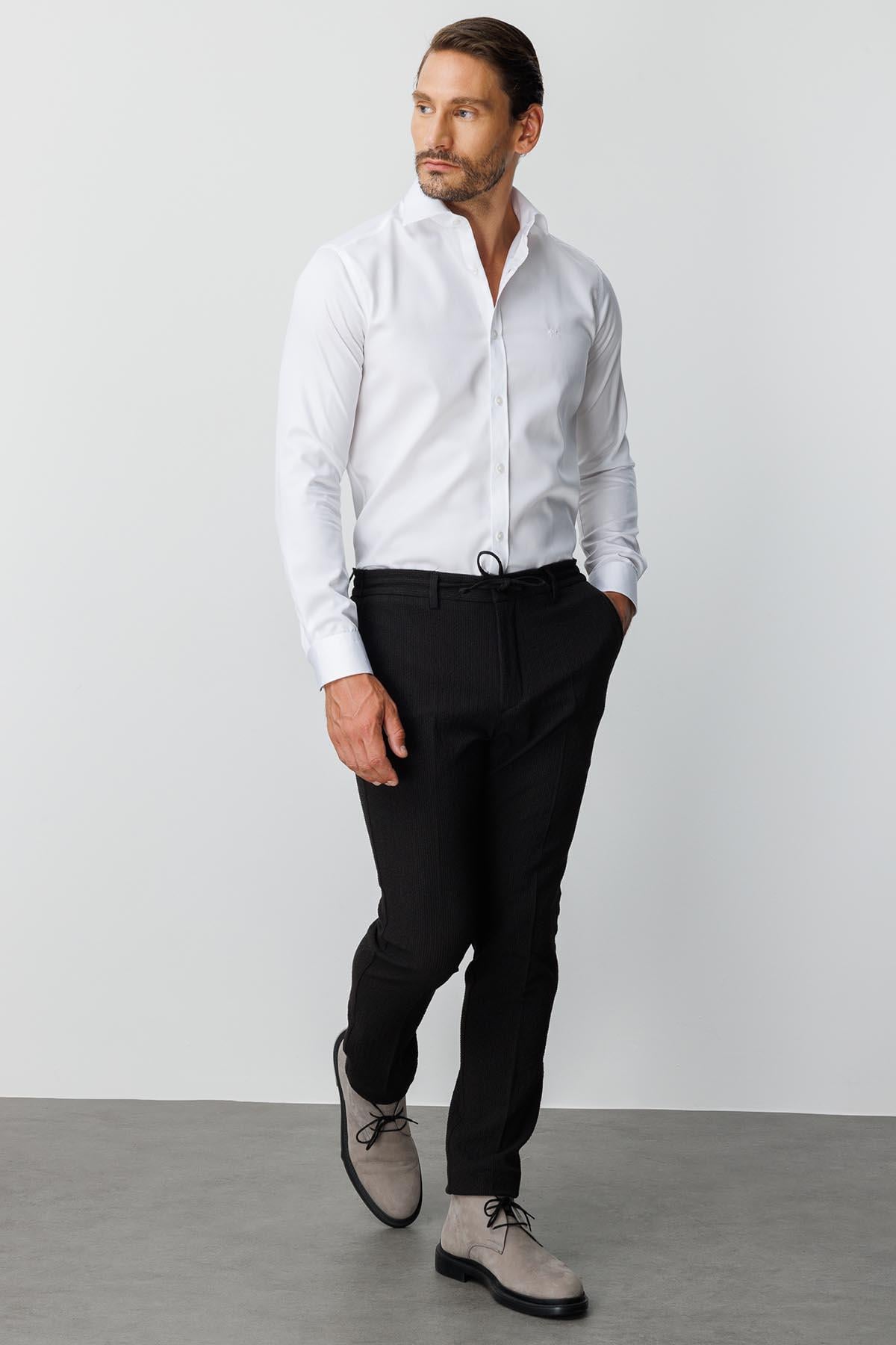 Erkek Siyah Dynamic Fit  Pantolon