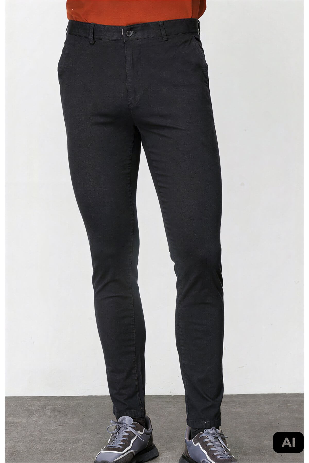 Erkek Siyah Pamuklu Dynamic Fit Pantolon