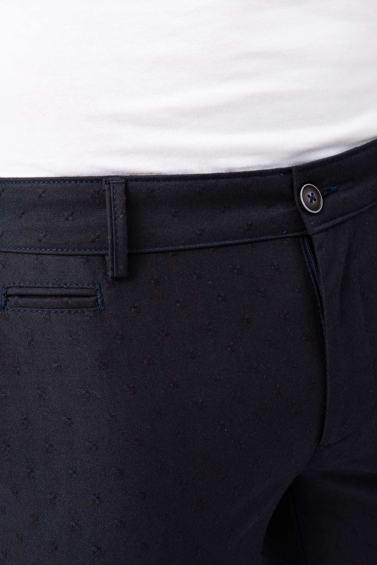 Erkek Siyah Regular Fit Rahat Kalıp Pantolon