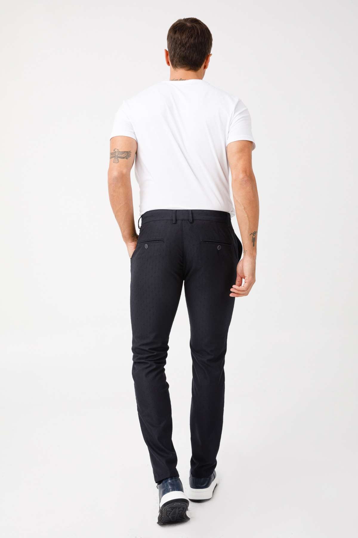 Erkek Siyah Regular Fit Rahat Kalıp Pantolon