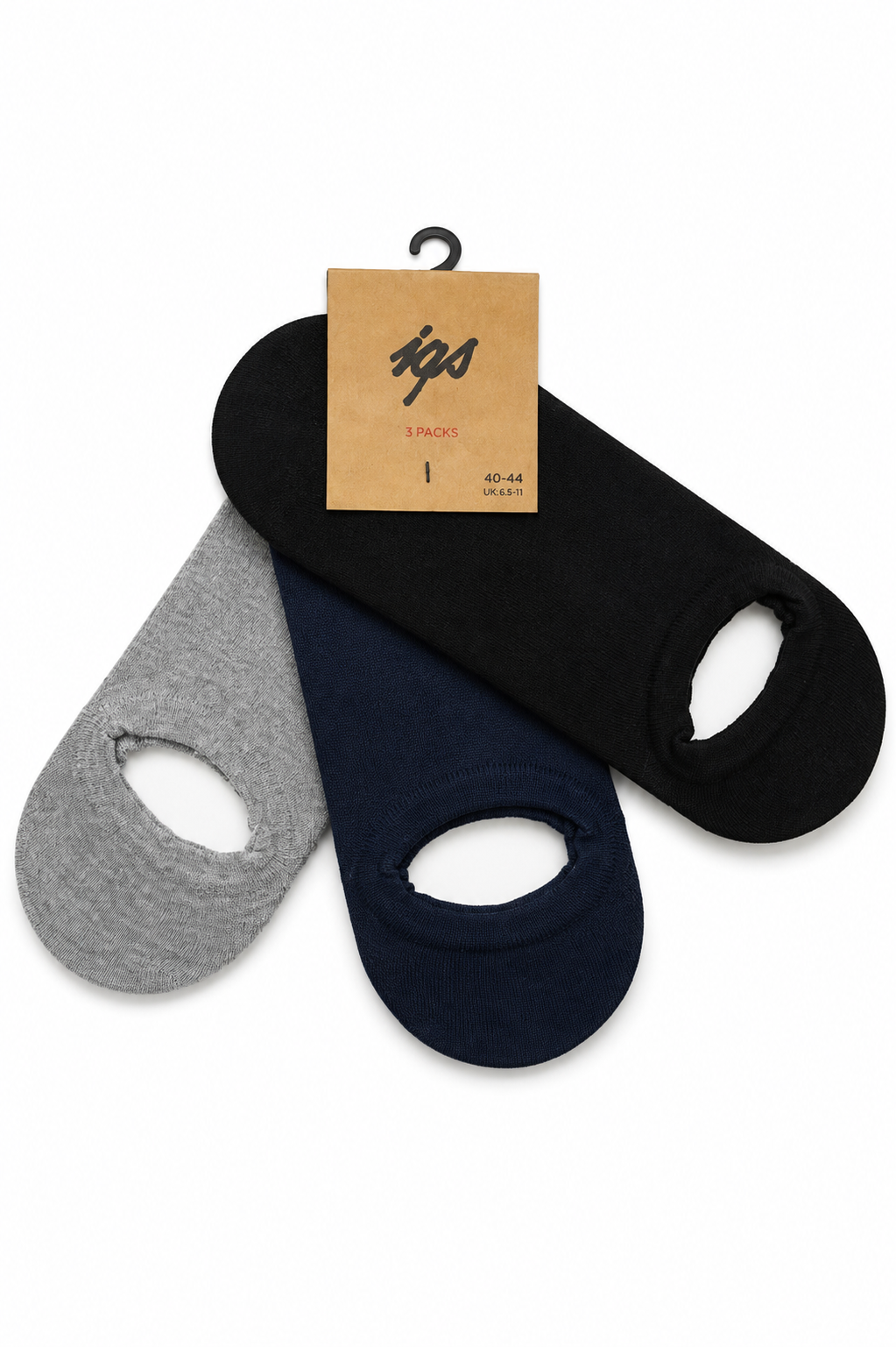 Erkek Sneaker Bambu Çorap 3lü Paket Gri-Lacivert-Siyah