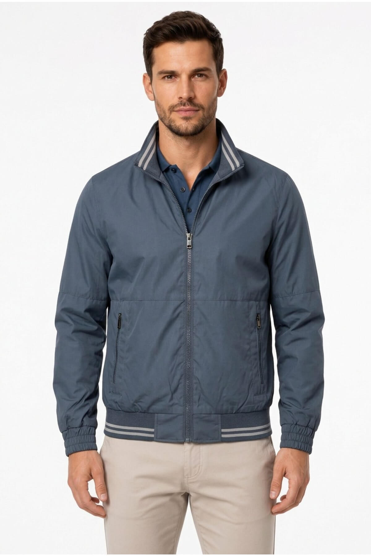 Mavi Modern Erkek Bomber Mont