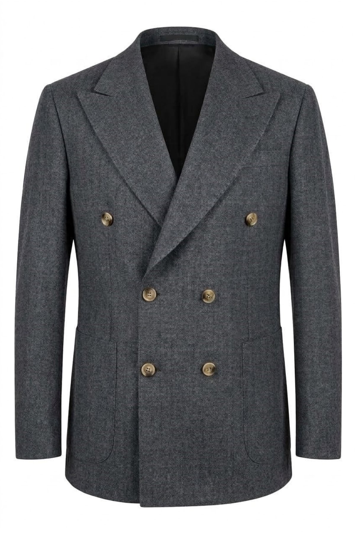 Mavi Slim Fit Dar Kalıp Kırlangıç Yaka Yünlü Kruvaze  Ceket