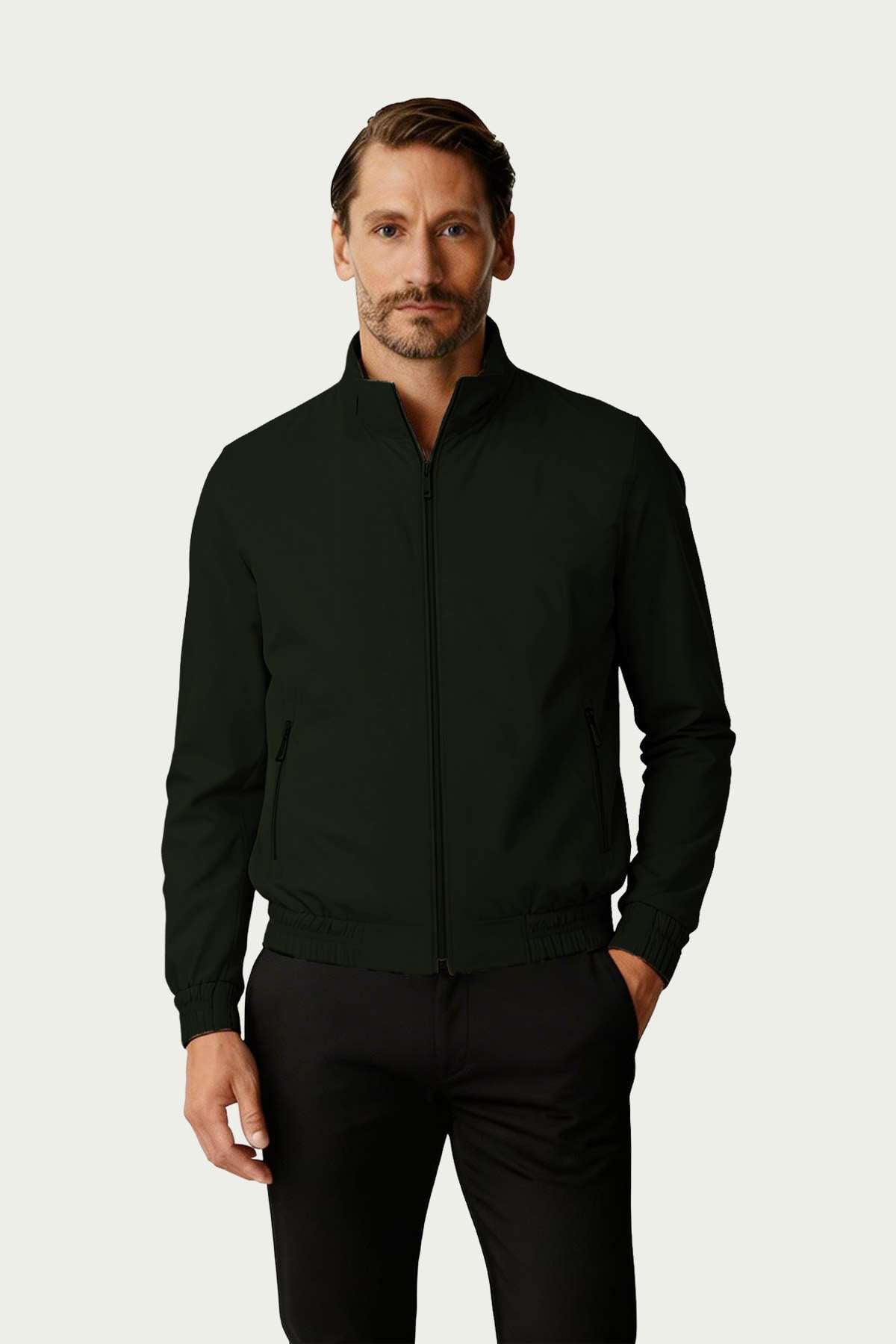 Haki Erkek Bomber Mont – Modern Kesim