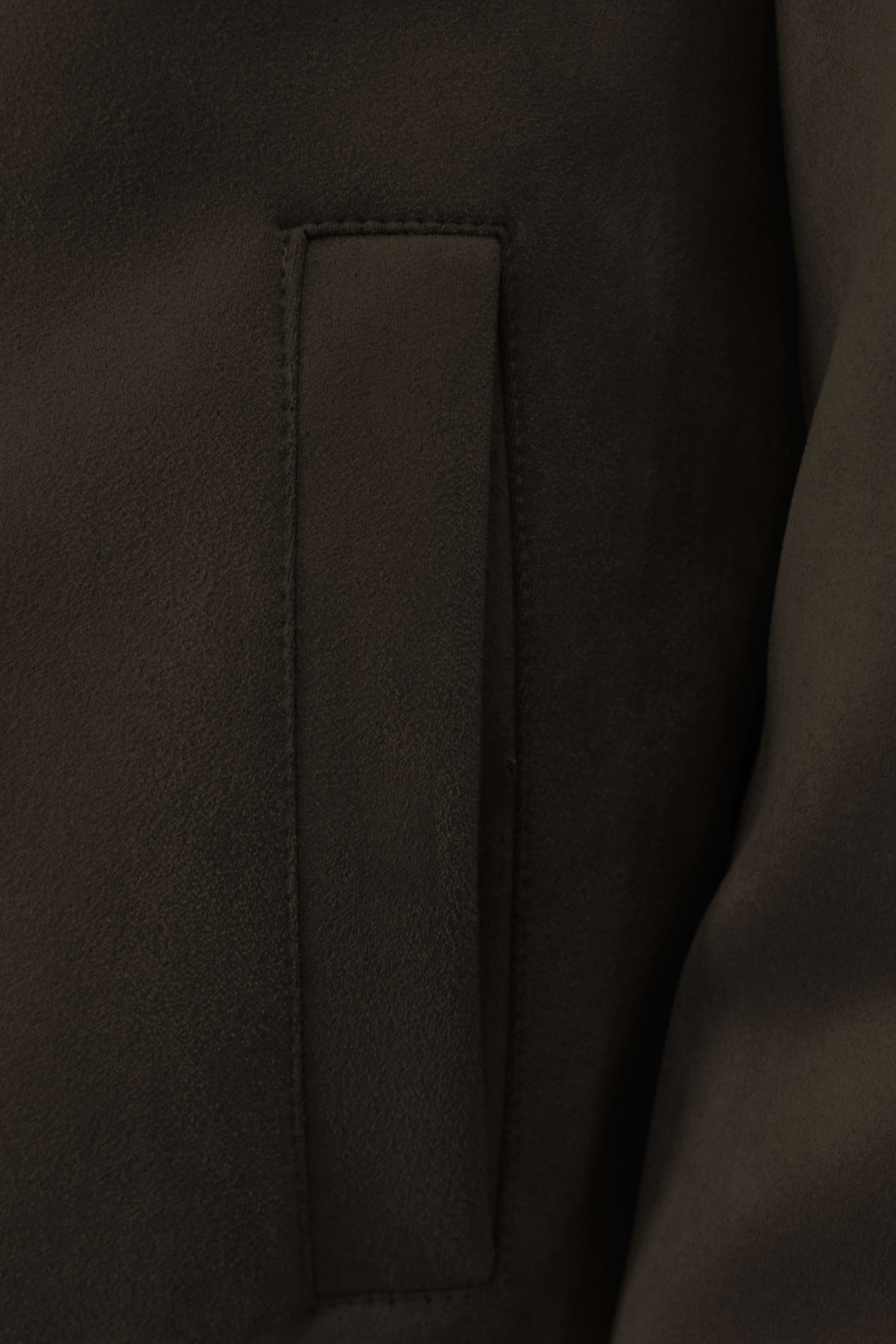 Haki Süet Görünümlü Erkek Mont | Modern Şehir Stili