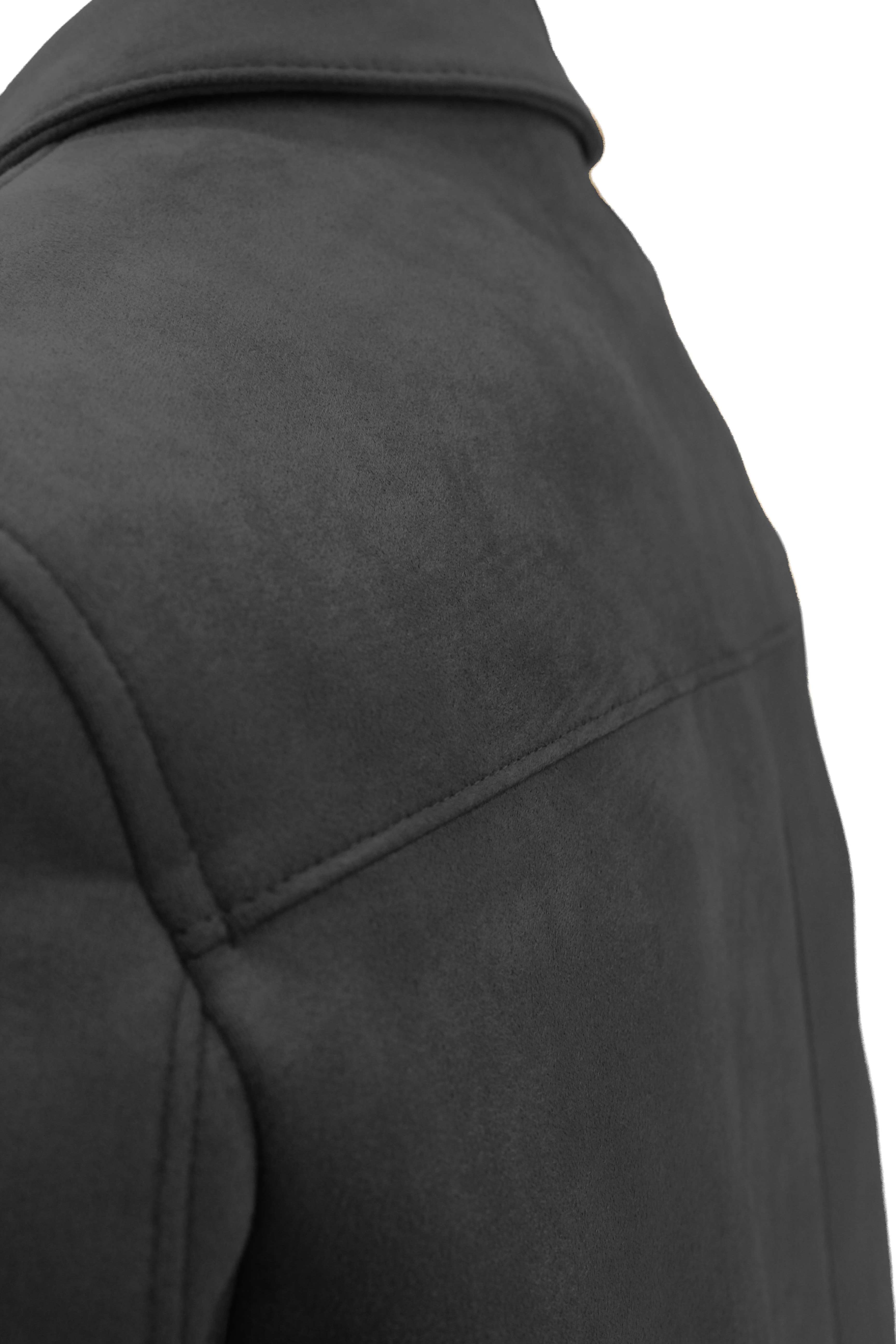 Siyah Süet Görünümlü Erkek Mont | Modern Şehir Stili