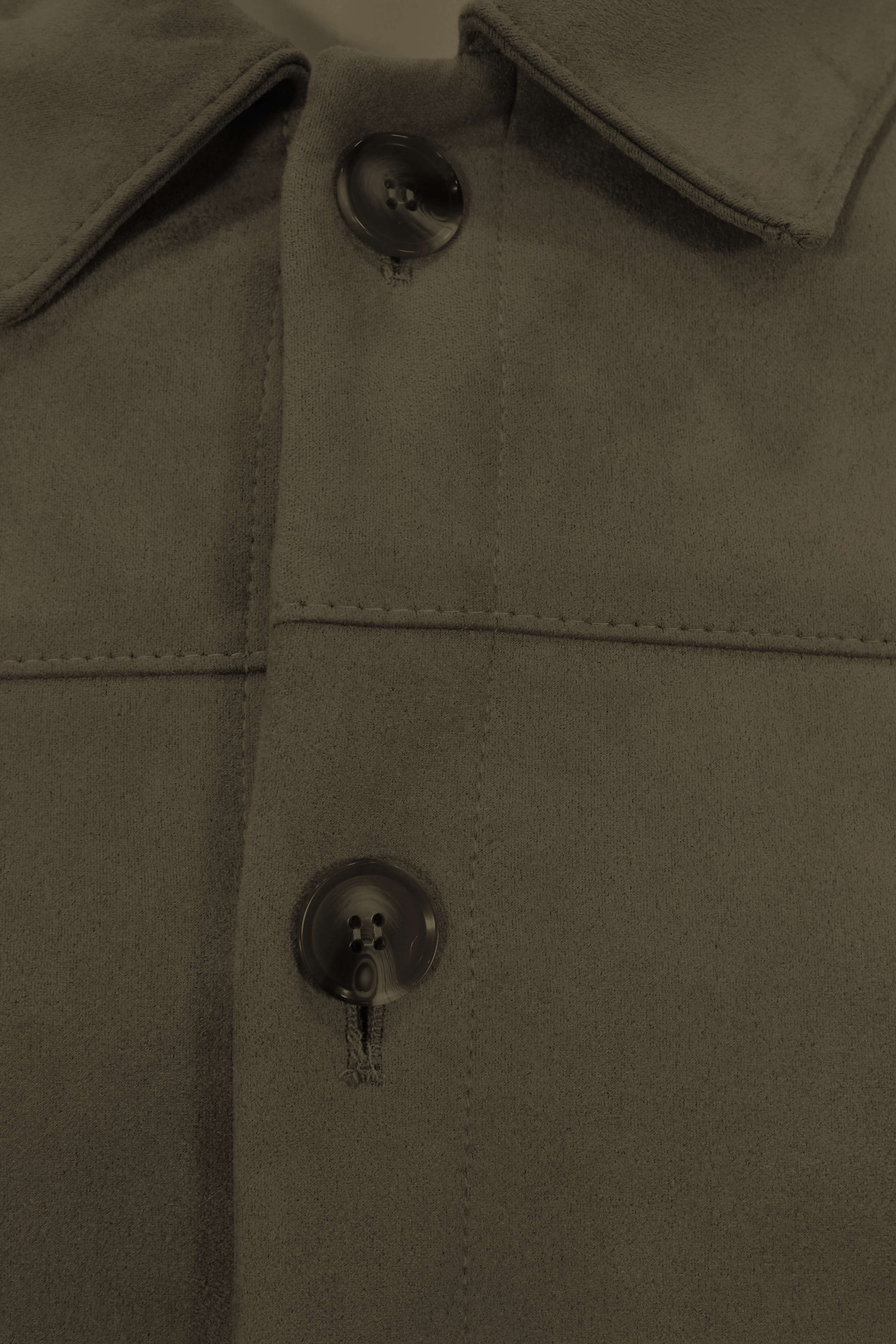 Haki Süet Görünümlü Erkek Mont | Modern Şehir Stili