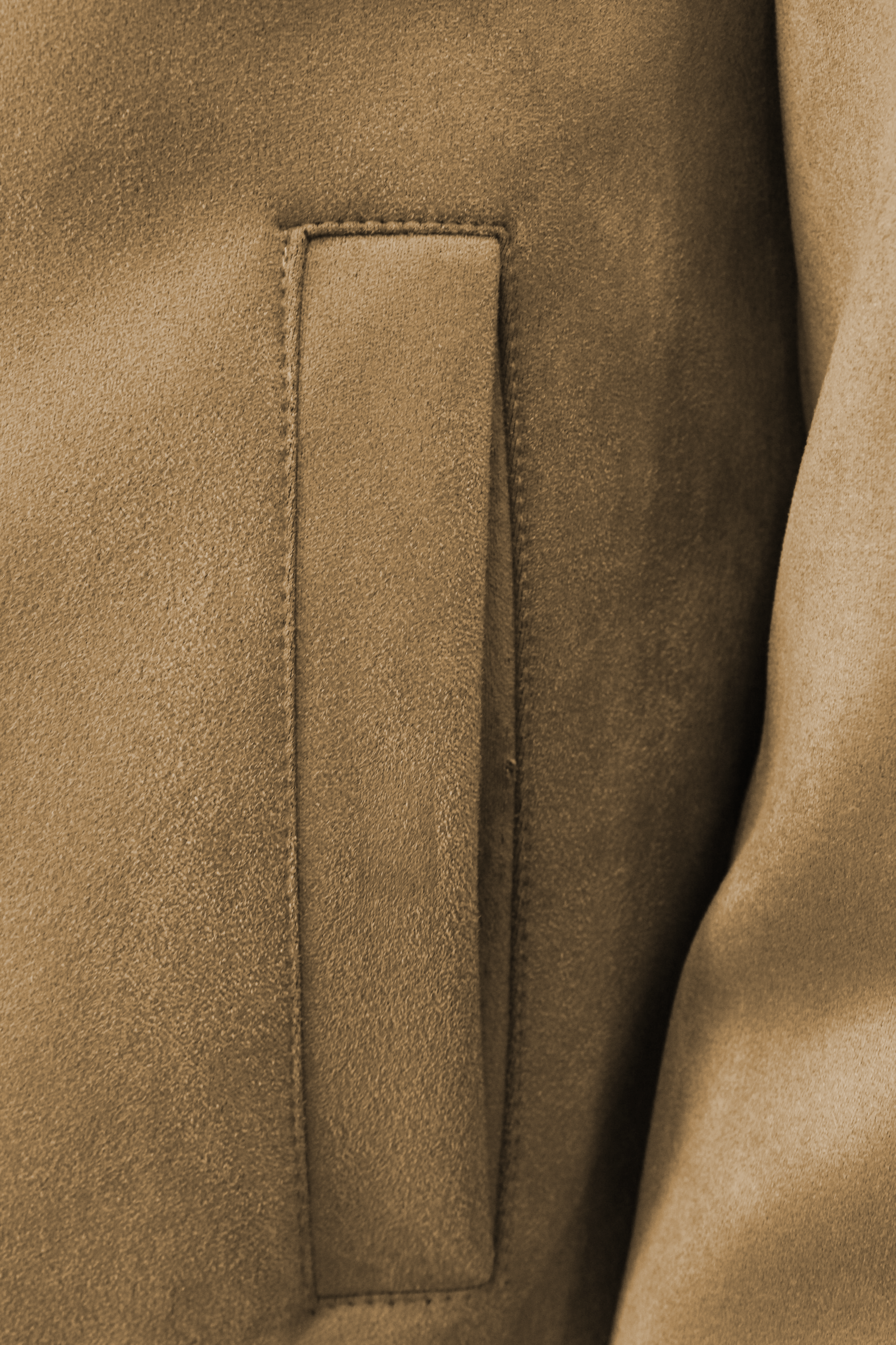 Bej Süet Görünümlü Erkek Mont | Modern Şehir Stili