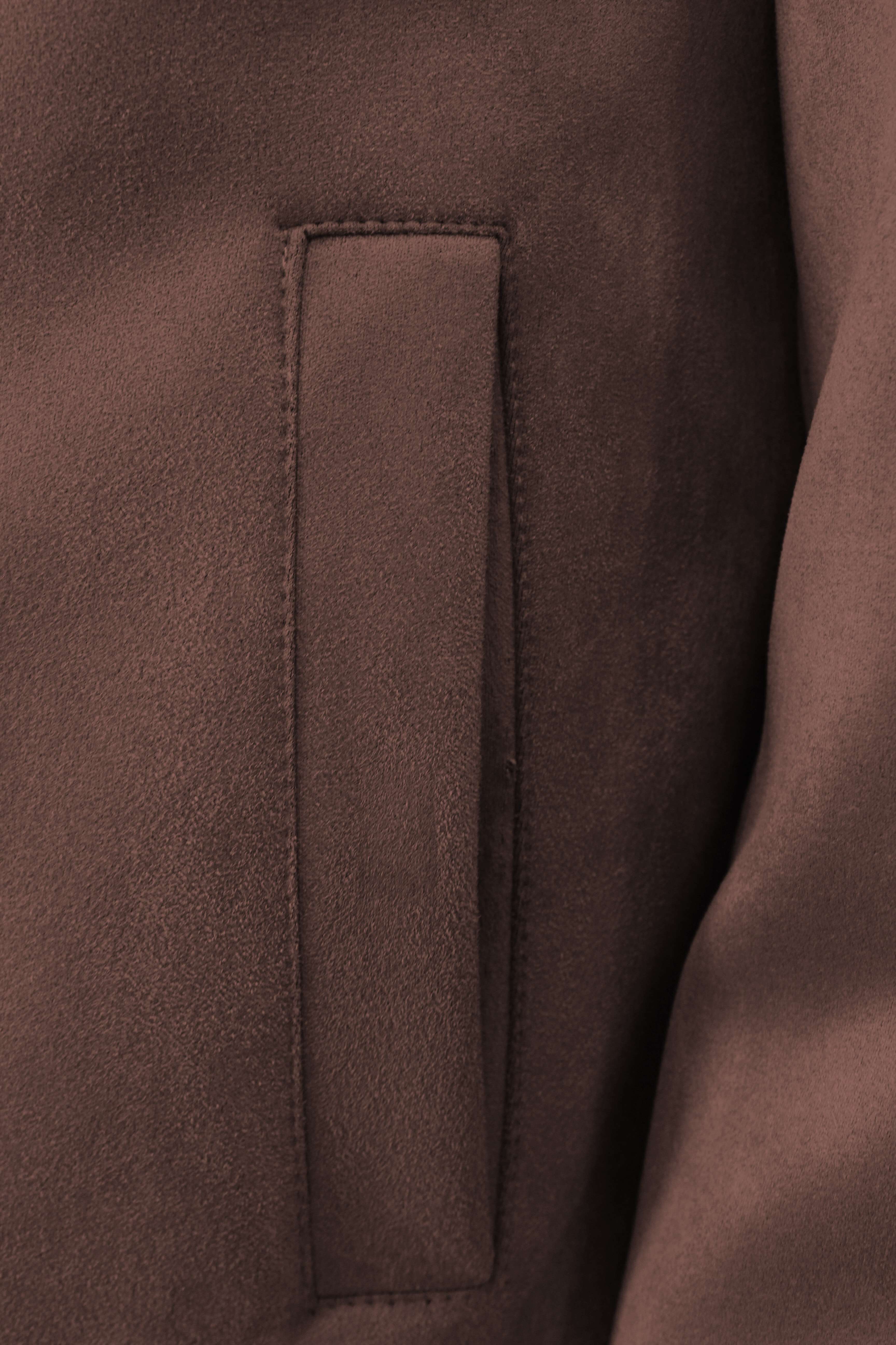 Kahverengi Süet Görünümlü Erkek Mont | Modern Şehir Stili