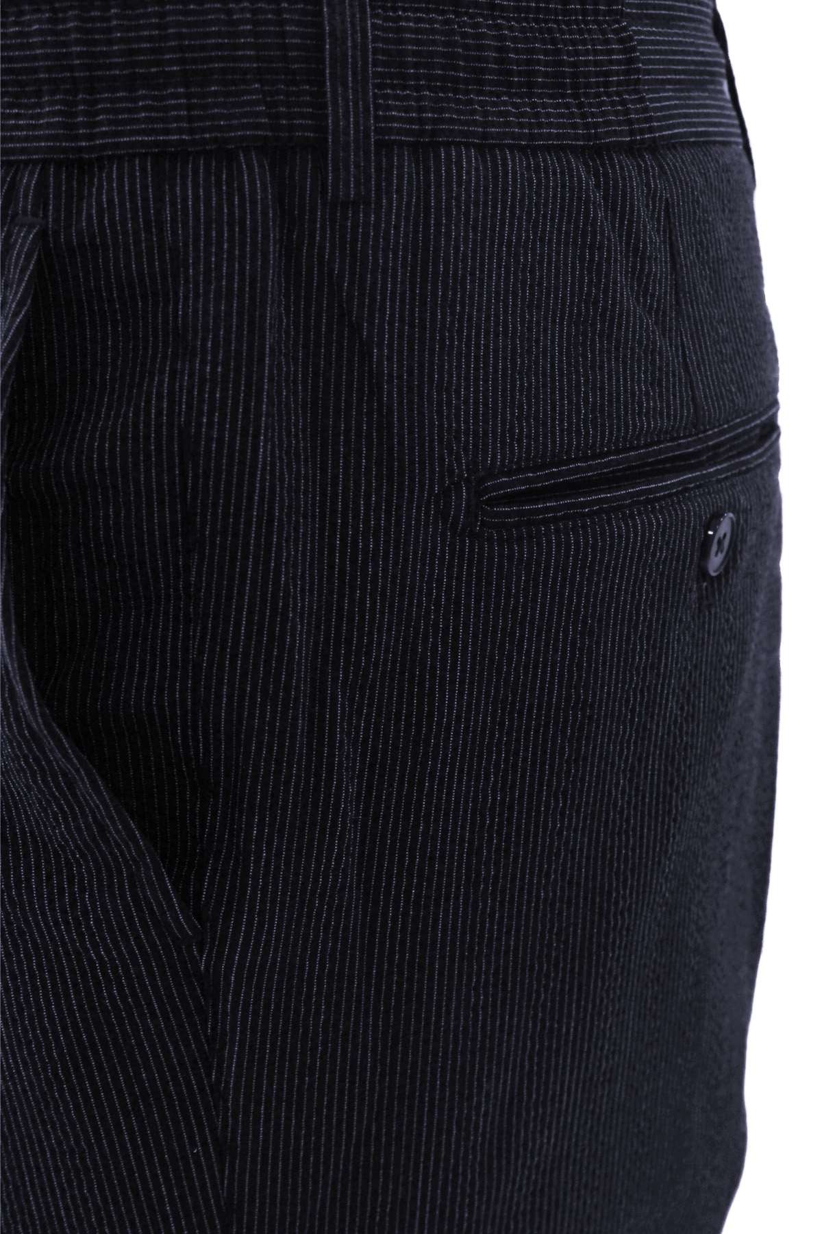 Lacivert Gri Bağcıklı Smart Casual Dynamic Fit Pantolon