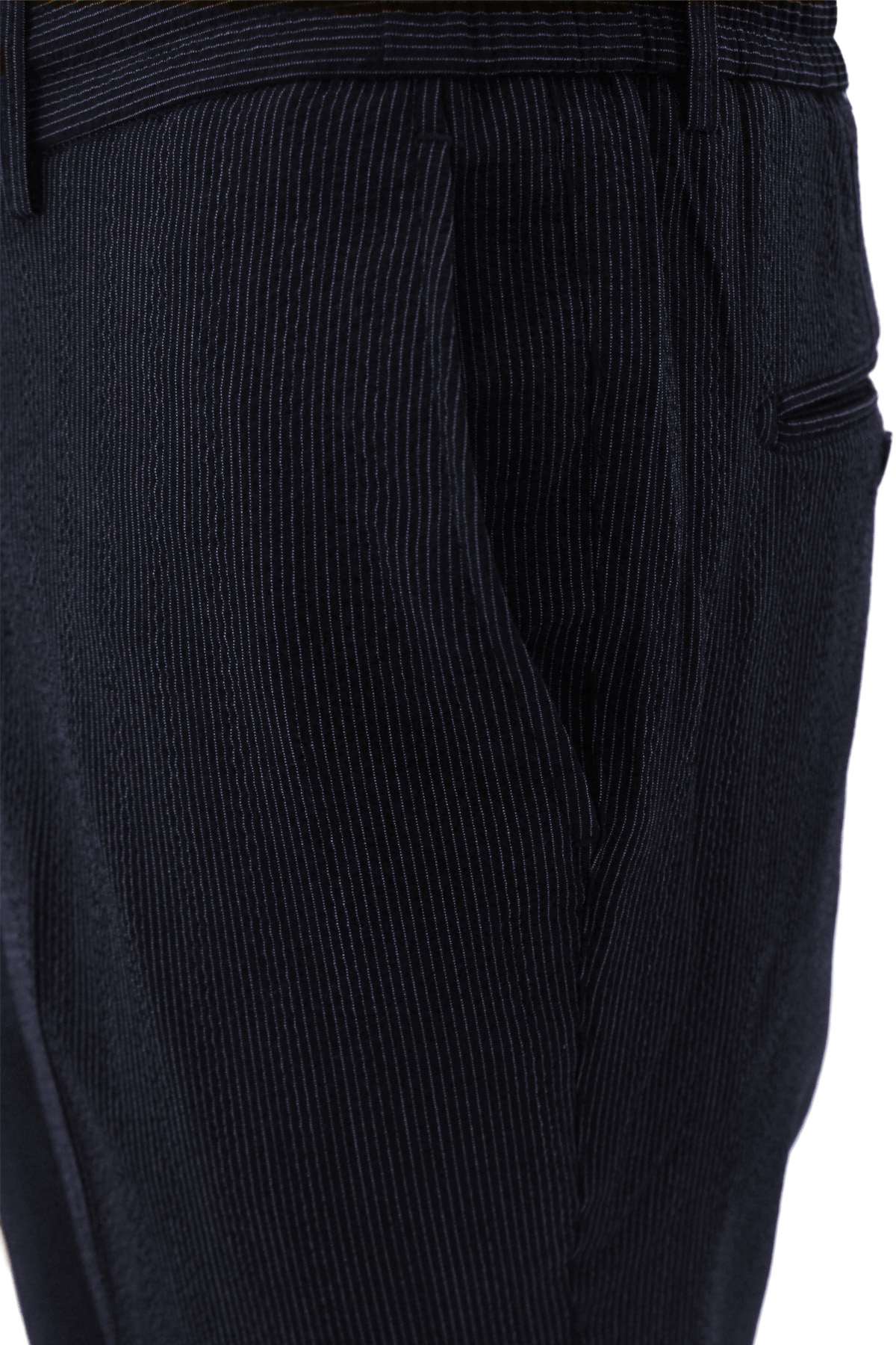 Lacivert Gri Bağcıklı Smart Casual Dynamic Fit Pantolon