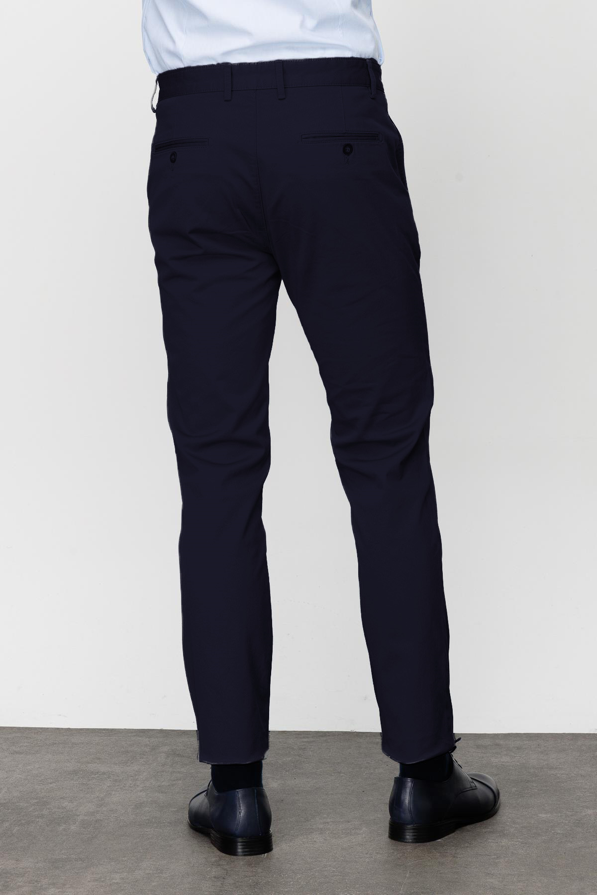 Lacivert Erkek Pamuklu Kumaş Pantolon Regular Fit – Rahat Kalıp Günlük Ofis Stili