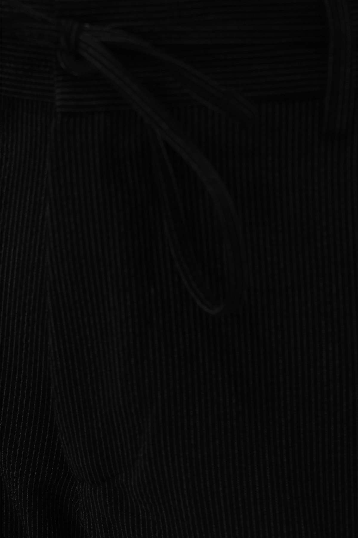 Erkek Siyah Bağcıklı Smart Casual Dynamic Fit Pantolon