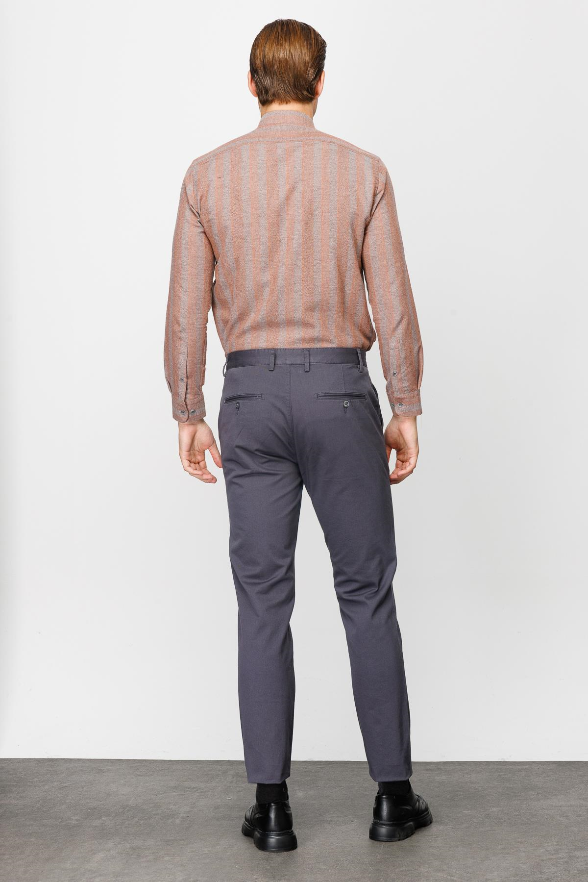 Antrasit Erkek Pamuklu Kumaş Pantolon Regular Fit – Rahat Kalıp Günlük Ofis Stili