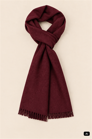 Bordo Erkek Kaşkol