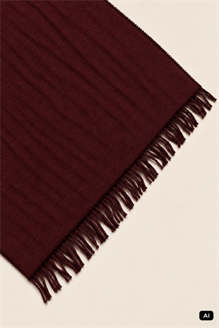 Bordo Erkek Kaşkol