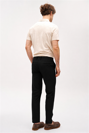 Erkek Siyah Pamuklu Dynamic Fit Pantolon