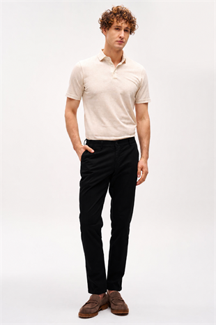 Erkek Siyah Pamuklu Dynamic Fit Pantolon