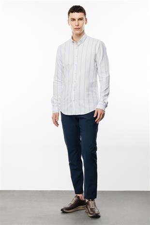 Erkek Açık Mavi Dynamic Fit Üst Gömlek