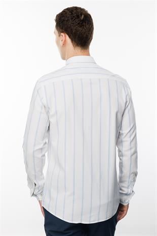 Erkek Açık Mavi Dynamic Fit Üst Gömlek