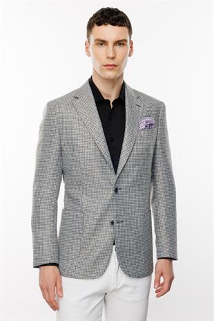 Erkek Antrasit Regularfit / Rahat Kalıp Geniş Mono Ceket