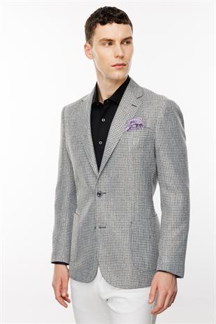 Erkek Antrasit Regularfit / Rahat Kalıp Geniş Mono Ceket