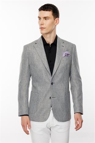 Erkek Antrasit Regularfit / Rahat Kalıp Geniş Mono Ceket