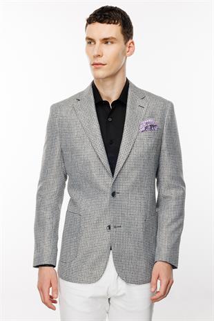 Erkek Antrasit Regularfit / Rahat Kalıp Geniş Mono Ceket