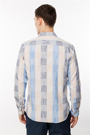 Erkek Bej Dynamic Fit Üst Gömlek