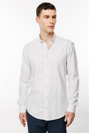 Erkek Bej Dynamic Fit Üst Gömlek