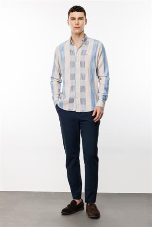 Erkek Bej Dynamic Fit Üst Gömlek