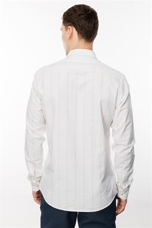 Erkek Bej Dynamic Fit Üst Gömlek