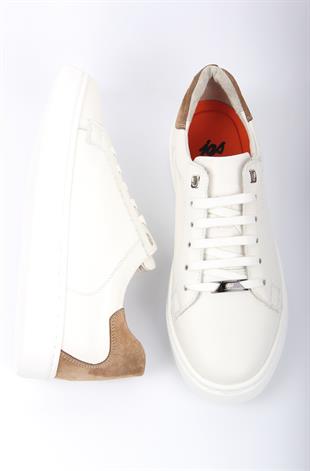 Erkek Beyaz Sneaker – Günlük Şık Rahat Taban Ayakkabı