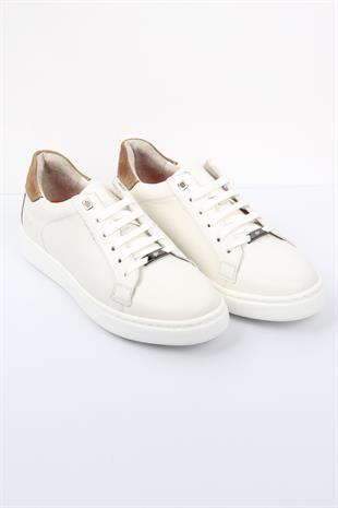 Erkek Beyaz Sneaker – Günlük Şık Rahat Taban Ayakkabı