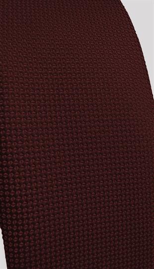 Bordo Dokulu Klasik Erkek Kravat