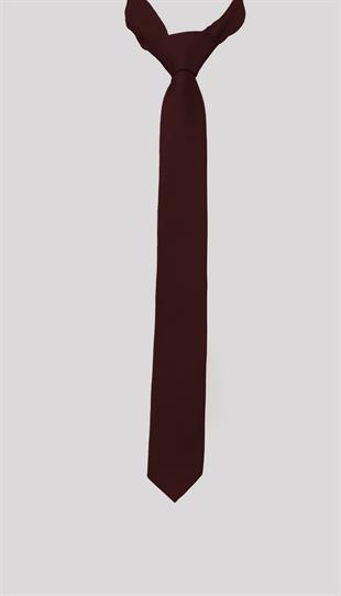 Bordo Dokulu Klasik Erkek Kravat