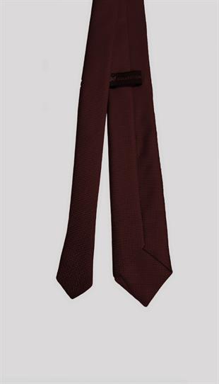 Bordo Dokulu Klasik Erkek Kravat