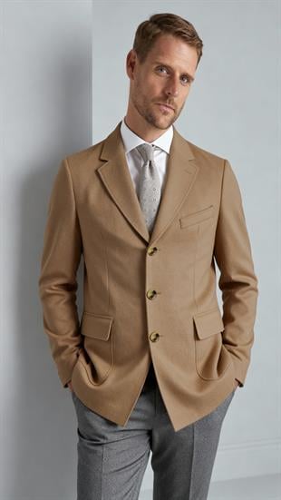 ERKEK CAMEL REGULARFIT / RAHAT KALIP CEKET YAKA KABAN