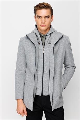 Erkek Gri   Kaban