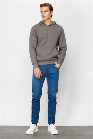 Erkek K.Gri  Kapşonlu Sweatshirt